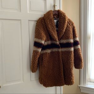 Boundless North Curly Drifter Cardi coat.Brown. XS